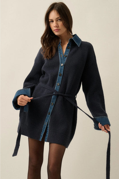 Dane Knit Belted Mini Dress