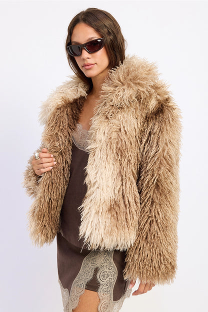 Wild Glam Faux Fur Coat