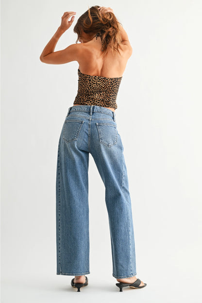 Twisted Stretch Barrel Jean