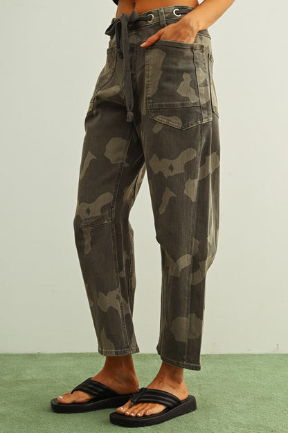 Camo Barrel Jean