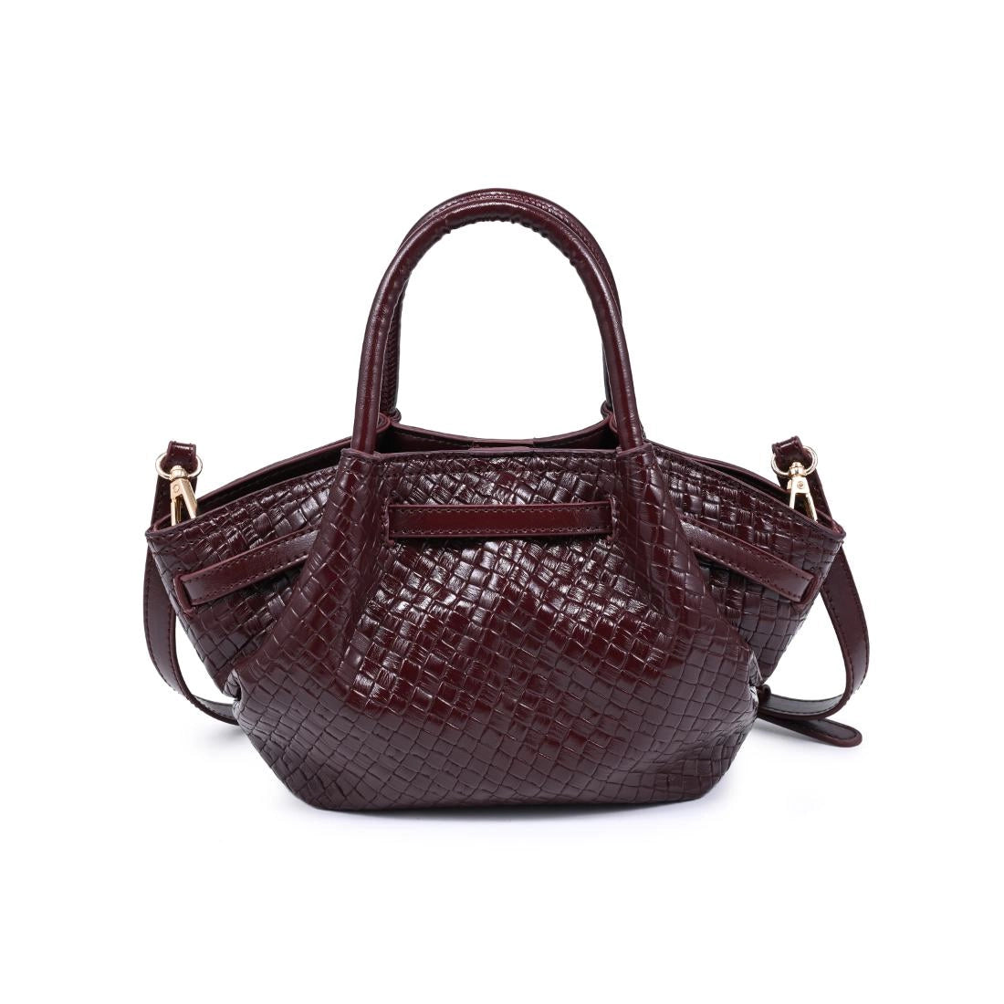 Selena Woven Crossbody - Wine