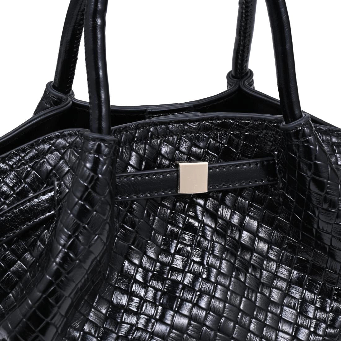 Selena Woven Crossbody - Black