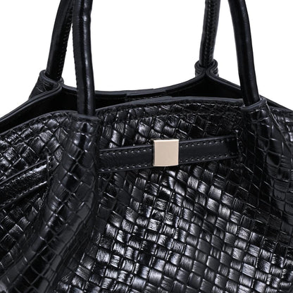 Selena Woven Crossbody - Black