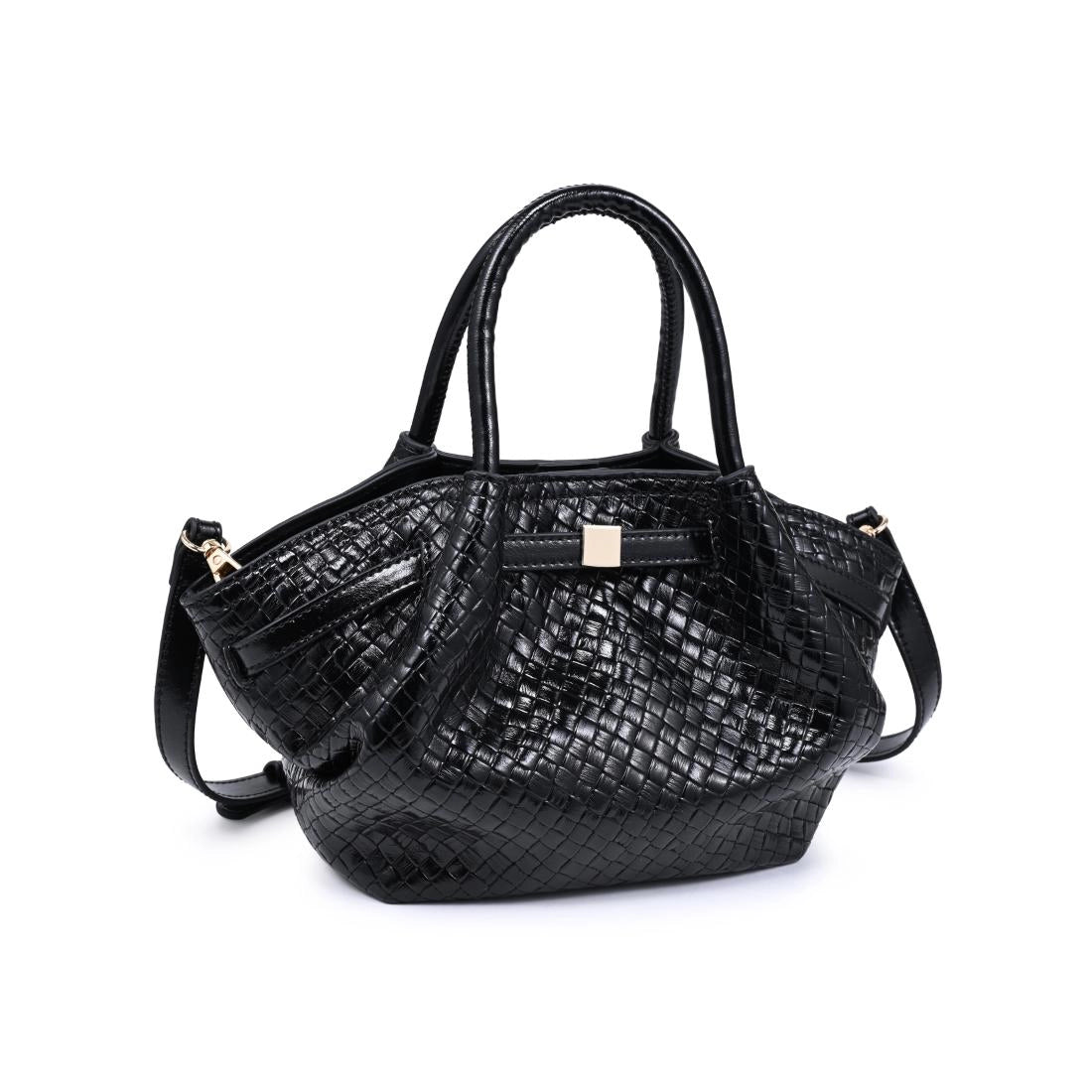 Selena Woven Crossbody - Black