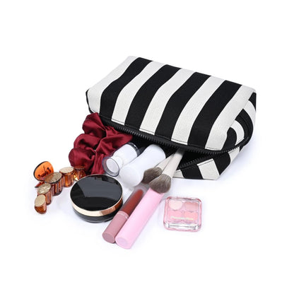 Essential Stripe Cosmetic & Travel Organizer Pouch