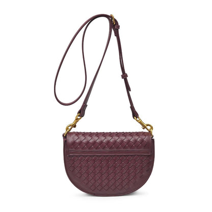 Alise Woven Crossbody - Burgundy