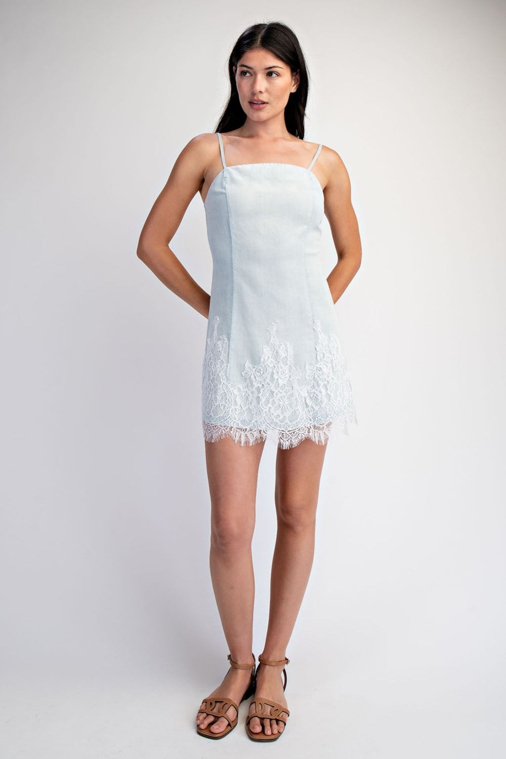 Chambray Lace Dress