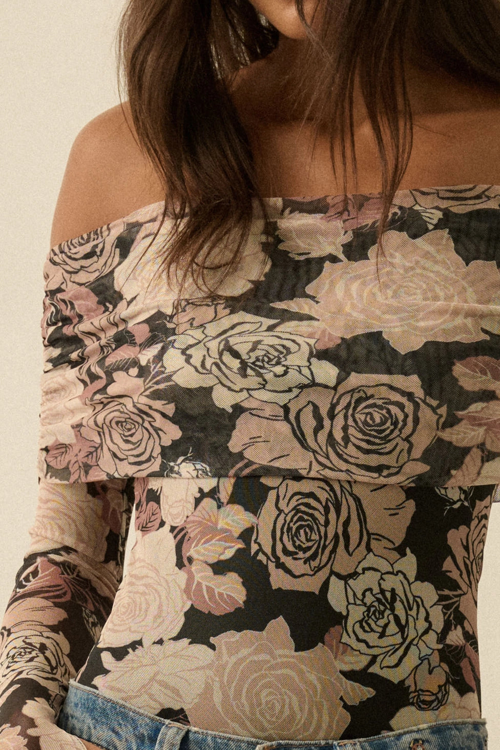 Floral Mesh Bodysuit