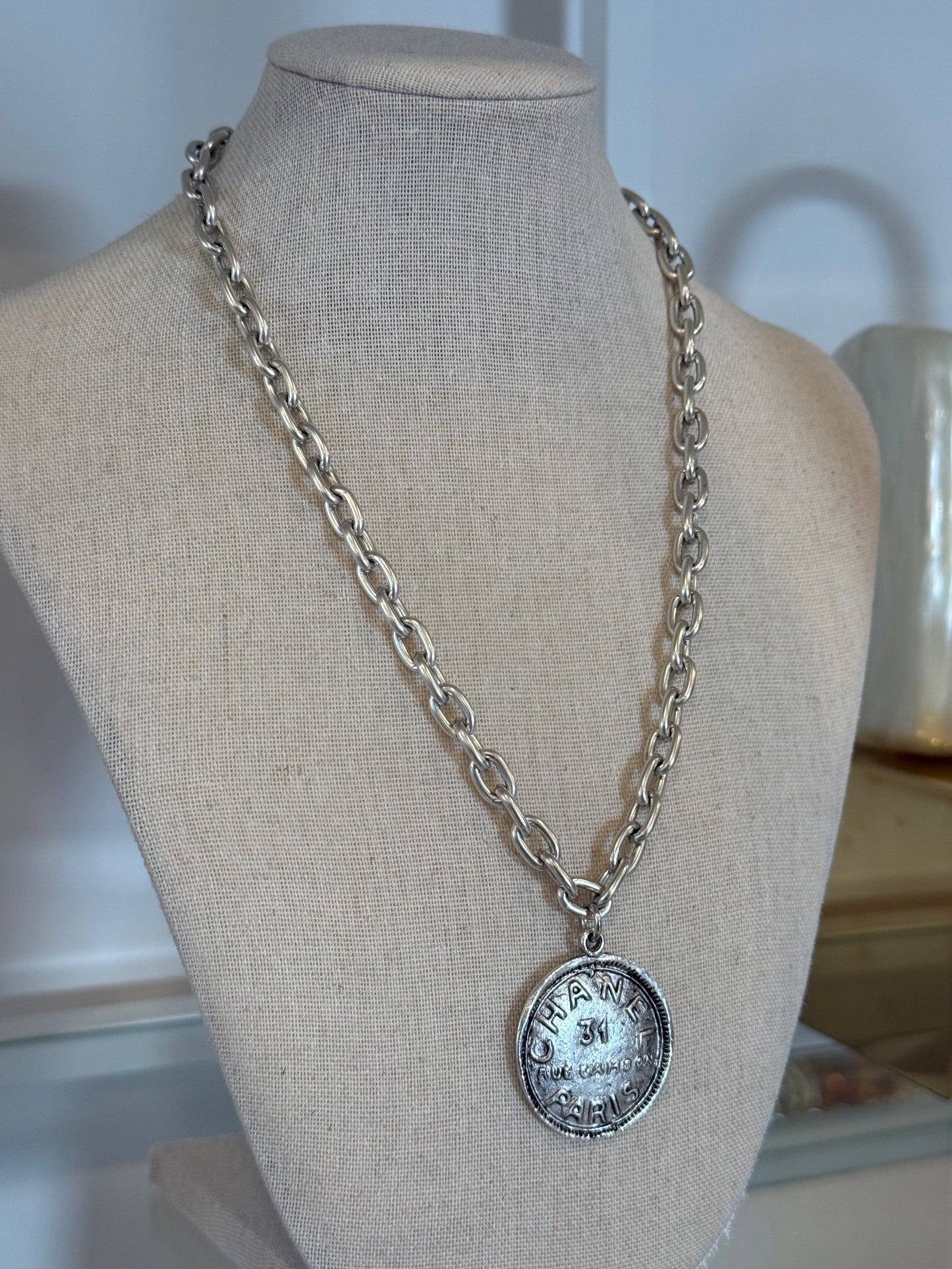 Vintage Chanel Inspired Mark 31 Rue Cambon Chain Necklace