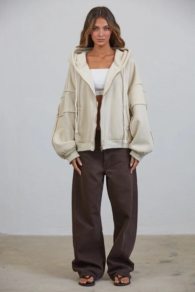 Hazel Oversized Zip Hoodie
