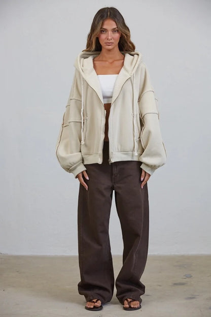 Hazel Oversized Zip Hoodie