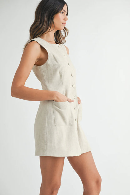 Keegan Linen Mini Dress