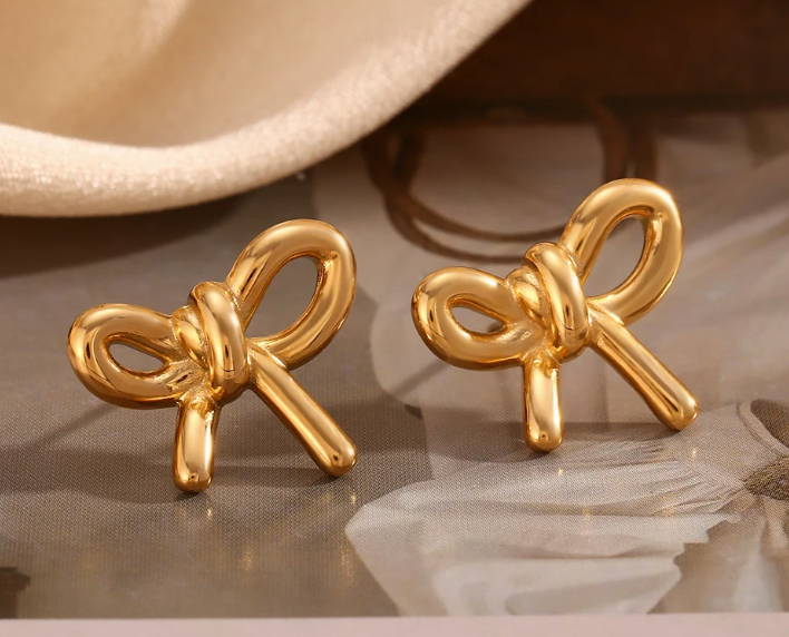 Audra Bow Stud Earrings