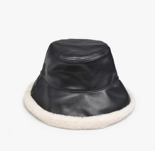 Faux Fur Trim Bucket Hat