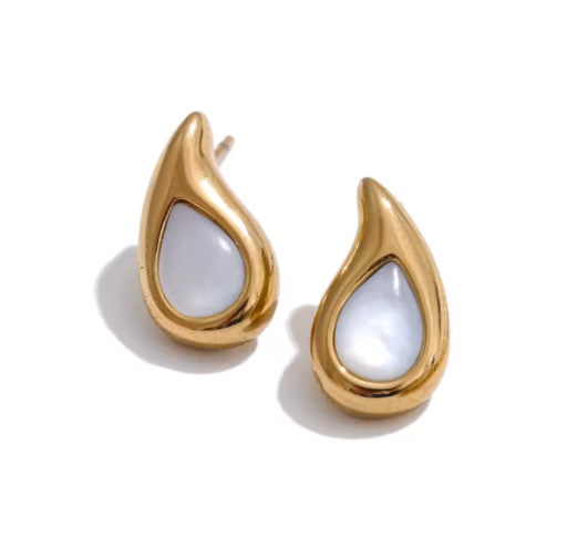 Teardrop Shell Earrings