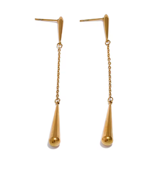 Water Drop Chain Earrings