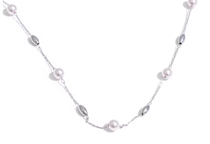 Dainty Pearl Necklace - BIRD BEE