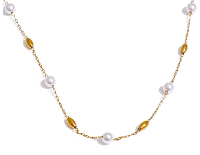 Dainty Pearl Necklace - BIRD BEE