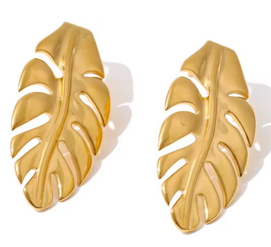 Monstera Leaf Earrings