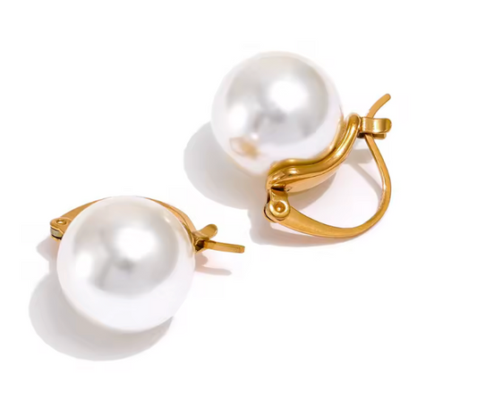 Pearl Hoop Huggies