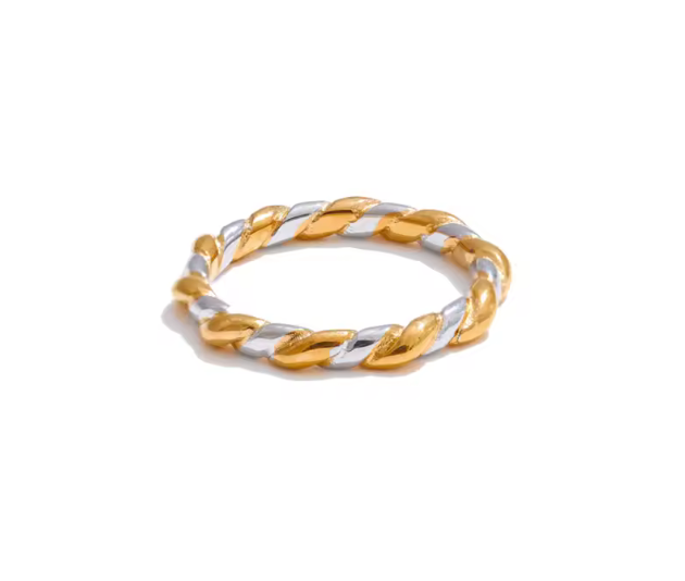 Two Tone Rope Ring