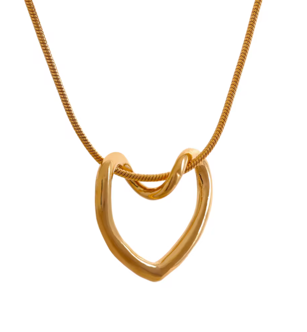 Ella Heart Necklace - Gold