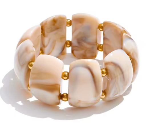 Beige Statement Bracelet