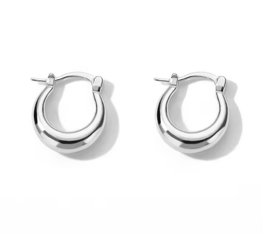 Simple Silver Hoops