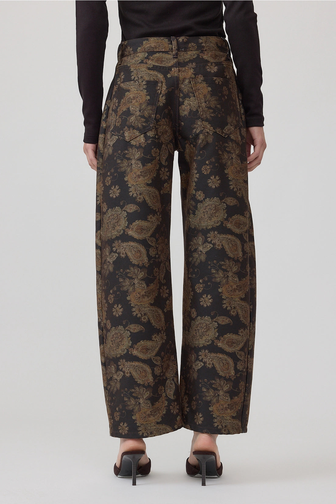 Dark Floral High Rise Pant