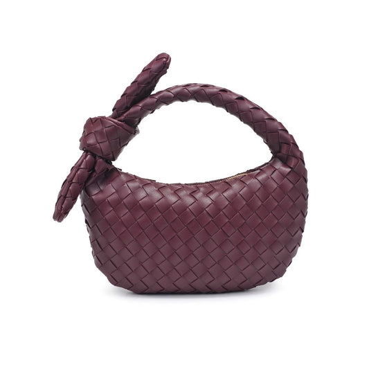 Lizbeth Woven Knot Clutch - Merlot