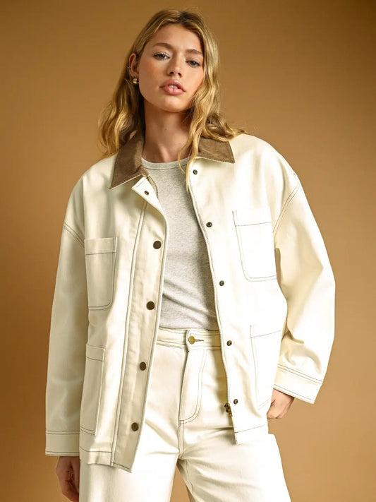 Corduroy Collar Barn Jacket