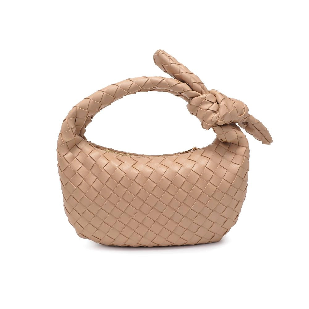 Lizbeth Woven Knot Clutch - Natural