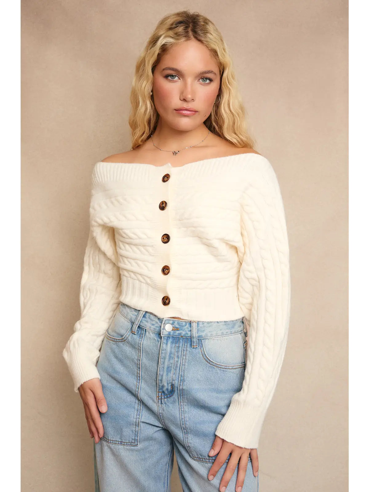 Off-Shoulder Sweater Top