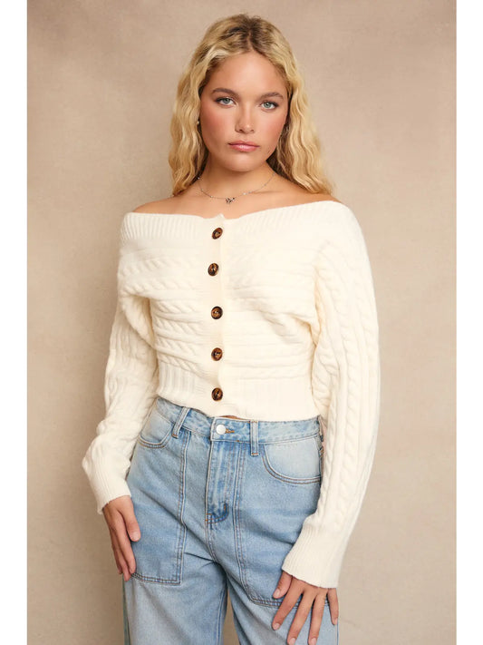 Off-Shoulder Sweater Top