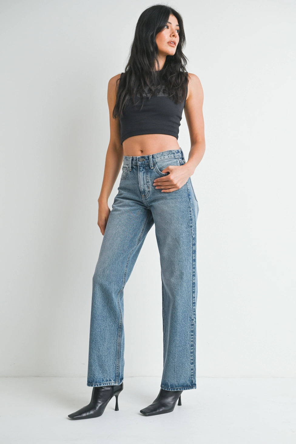 Quinn Relaxed Straight Denim - BIRD BEE
