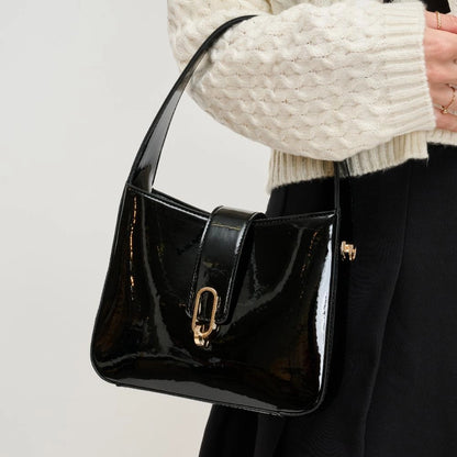 Paige Patent Bag - Black