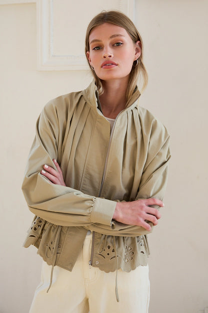 Pleated Scallop Jacket