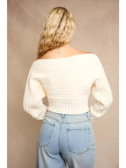 Off-Shoulder Sweater Top