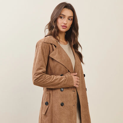 Vegan Suede Trench