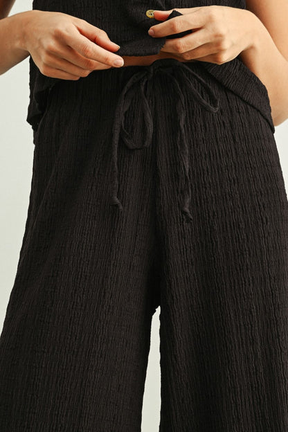 Crinkle Elastic Band Pant