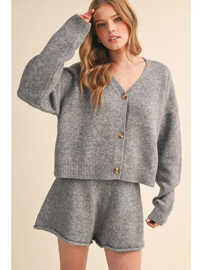 Maiya Cardigan and Shorts Set