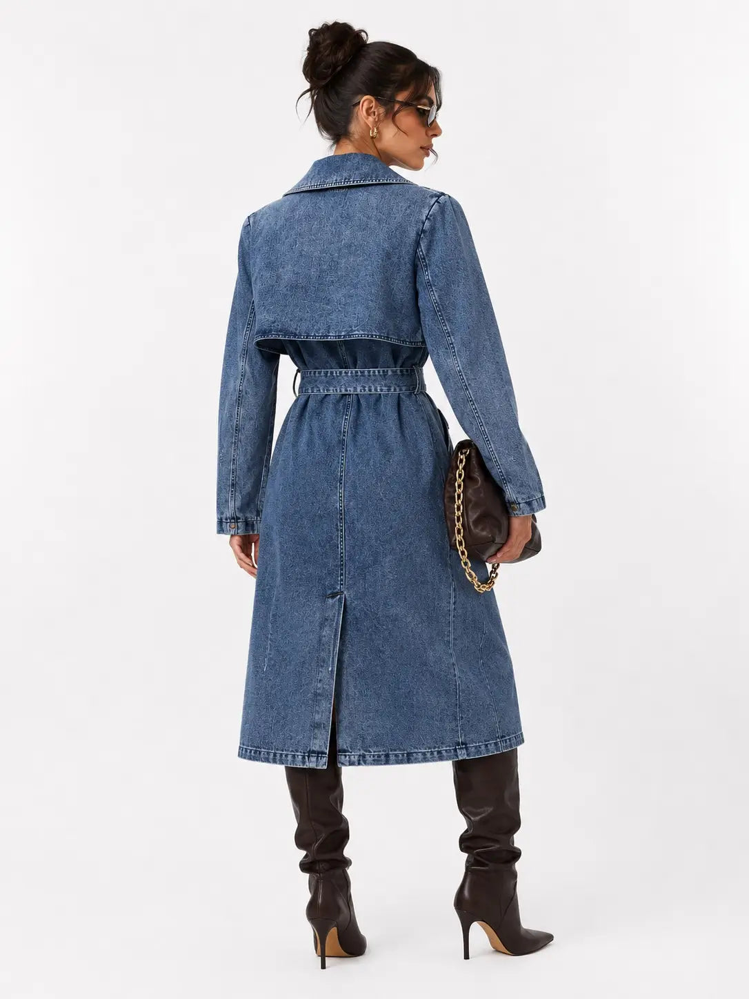 Aspen Denim Fur Coat