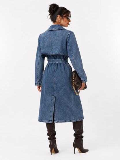 Aspen Denim Fur Coat