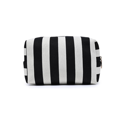 Essential Stripe Cosmetic & Travel Organizer Pouch