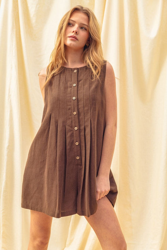 Hollynd Linen Romper - BIRD BEE
