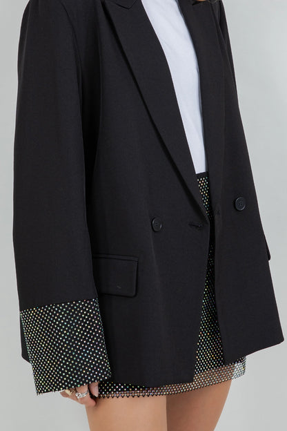 Layla Rhinestone Cuff Blazer
