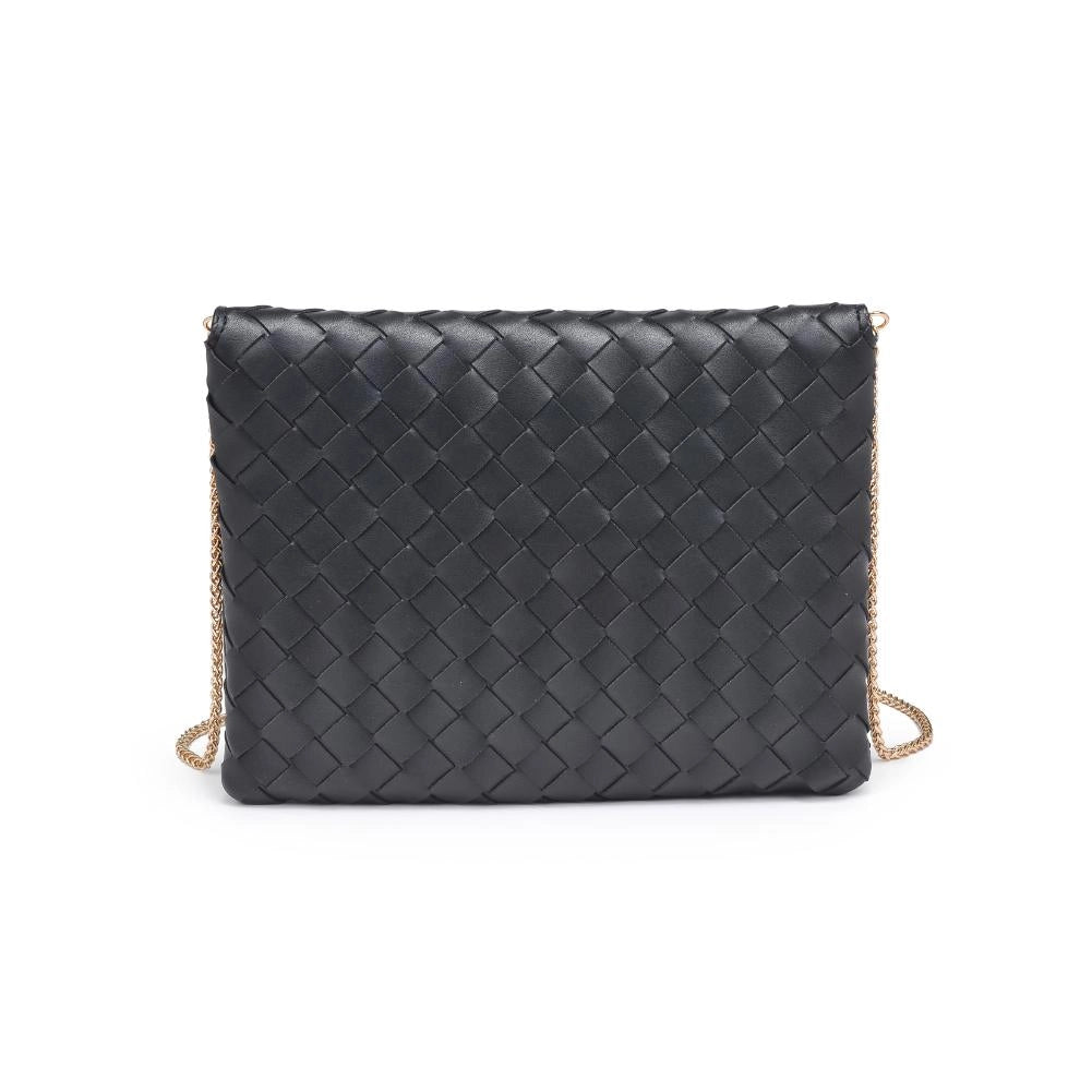 Ivy Woven Clutch - Black