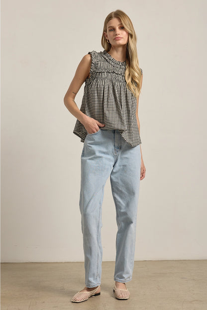 Gingham Ruffle Top