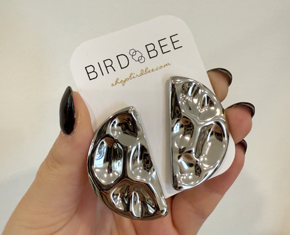 Crescent Ripple Effect Earrings