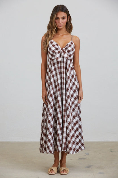 Misha Check Tie Dress